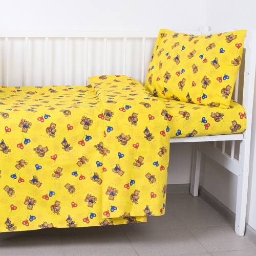 Постельное белье в детскую кроватку (желтый ГОСТ)